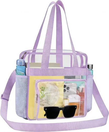 Vista 47 de Bolsa transparente para eventos de estadio 12 × 6 × 12 bolsa transparente para concierto, deporte, festival