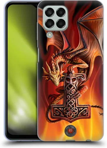Vista 178 de Head Case Designs Officially Licensed Anne Stokes God's Hammer Guardian Dragons Gel Case [Military Grade Protection] Compatible with Samsung Galaxy