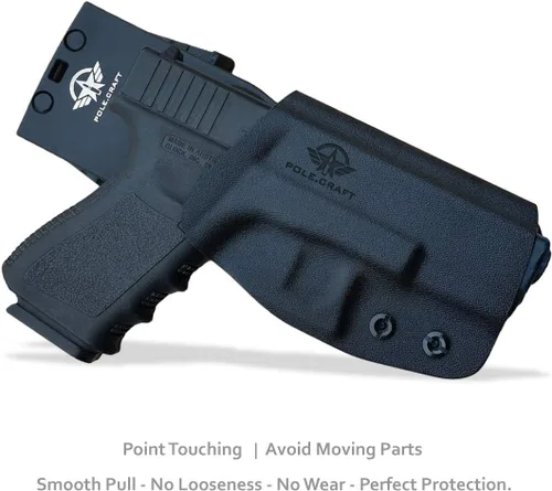 Vista 4 de Glock 19 Holster, Glock 17 Holster OWB Kydex Holster Ajuste: Glock 19 19x / Glock 23 25 32 / Glock 17 22 31 / Glock 26 27 30s (Gen 1-5) - Pretina