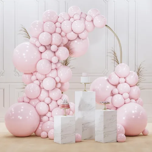 Vista 51 de PartyWoo - Globos nude de 140 piezas en diferentes tamaños de 18, 12, 10, 5 pulgadas, kit de arco de globos de color neutro y melocotón estilo boho