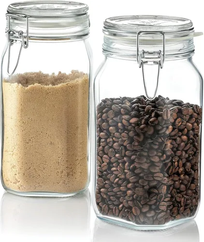 Vista 11 de Bormioli Rocco Fido frasco de vidrio transparente con junta de 85 mm, 0.5 litros (Paquete de 2)