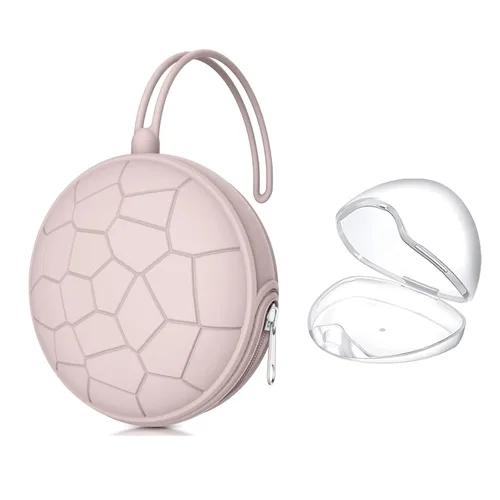 Vista 15 de Smlpuame Estuche Porta Chupetes, Contenedor Portátil de Almacenamiento de Chupetes Libre de BPA, Funda Protectora de Chupetes de Silicona para Bebé