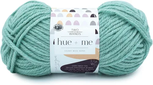 Vista 52 de Lion Brand Yarn, Hue + Me - Hilo grueso para tejer a ganchillo, tejer y manualidades, agave, 1 paquete
