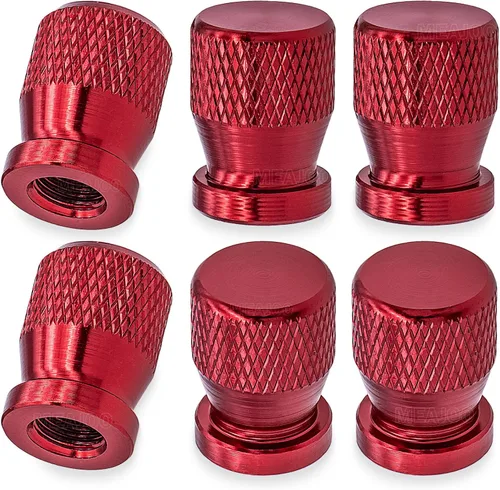 Vista 67 de 6PCS Tapas de Vástago de Válvula de Neumático con Forma de Pinchos, Vástago de Válvula de Neumático de Rueda con Pinchos de Aleación de Aluminio