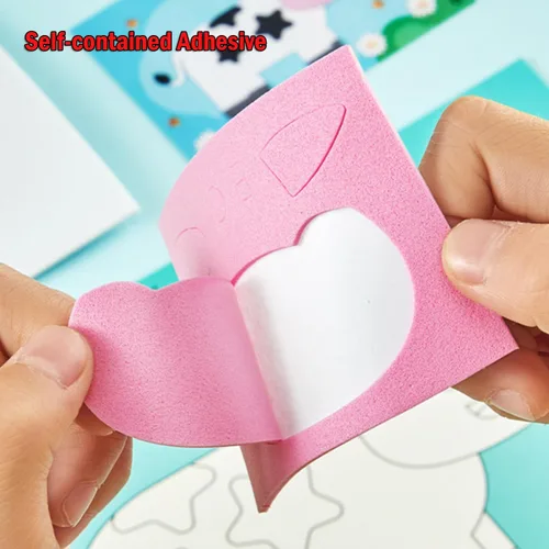 Vista 6 de Lovyan Calcomanías de espuma EVA 3D para niños pequeños, 12 piezas de espuma adhesiva, manualidades, preescolar, clase de arte, kit de arte