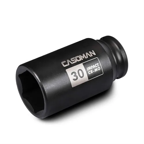 Vista 32 de CASOMAN Enchufe de impacto de 6 PT de 1/2 pulgada x 1.417 in de profundidad, CR-MO, 1/2 pulgada de transmisión de 6 puntos para una fácil extracción
