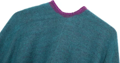 Vista 37 de Urban CoCo Poncho de colores para mujer, chal con frente abierto, color en bloques