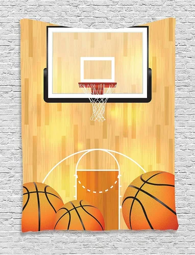 Vista 4 de Ambesonne Tapiz para amantes de los perros, siluetas de diferentes razas de perros, Chow Chow Shepherd Pinscher Spaniel, colgante de pared