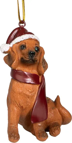 Vista 18 de Design Toscano - Figura de perro para decoración navideña.