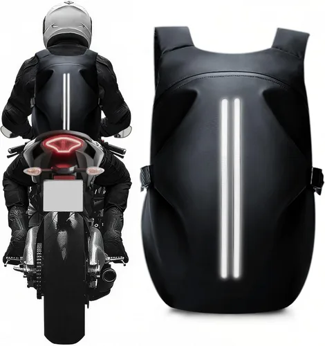 Vista 14 de Mochila para Casco de Motocicleta, Mochilas Impermeables para Montar para Hombres, Accesorios para Motocicletas, Bolsas de Montar en Moto, Mochilas