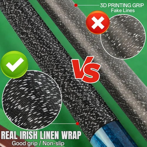 Vista 4 de AKLOT Tacos de billar de 58 pulgadas, palos de billar de madera de arce canadiense para jugadores profesionales de billar de 18, 19, 20, 21 onzas