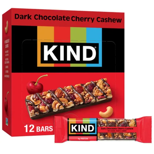 Vista 8 de KIND - Barras de chocolate oscuro, moca y almendras, bocados saludables, libres de gluten, bajas en azúcar, con 0.18 onzas de proteína, 12