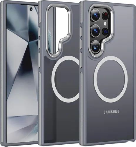 Vista 8 de JAME Funda para Samsung Galaxy S24 Ultra, [Compatible con Magsafe] [Protección de Grado Militar] [Agarre Antideslizante] Magnífico Bisel Protector