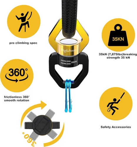 Vista 2 de Columpio Giratorio de Servicio Pesado, Columpio Giratorio, Giratorio de Columpio de Árbol con Capacidad de 35KN para Giratorio Aéreo, Giratorio