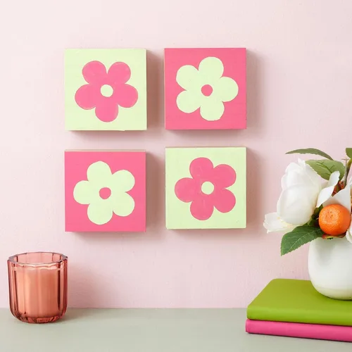 Vista 4 de Bright Creations Bloques de madera para manualidades, cuadrados de madera para manualidades, bloques de madera en blanco para pintar y tallar, 4 x 4