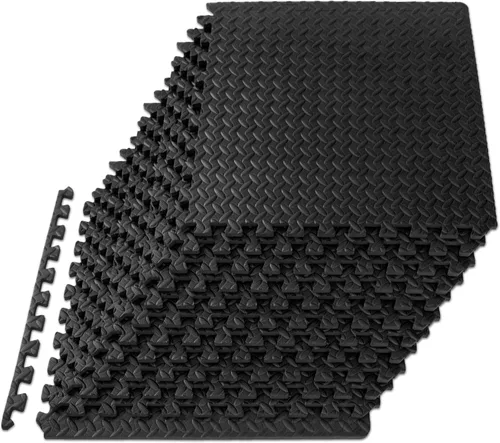 Vista 16 de ProsourceFit - Tapete de ejercicio tipo rompecabezas de ½ pulgada, losetas de espuma EVA entrelazadas para gimnasio en casa, para niños, crema, 24 x