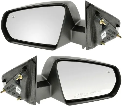 Vista 255 de TRQ Conjunto de 2 piezas de espejo lateral para conductor y pasajero, ajuste eléctrico, sin calefacción, sin memoria, color negro, compatible