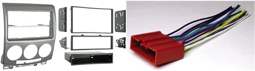 Vista 2 de Metra 99-7509 Kit de instalación DIN simple/doble DIN para 2006-2007 Mazda 5 Vehículos (Plata)