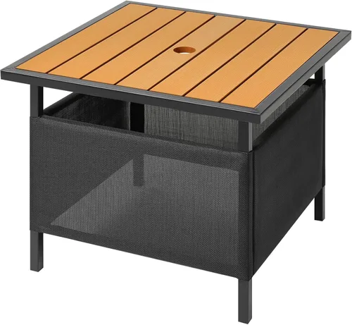 Vista 32 de LZRS Mesa Lateral Redonda Adirondack para Patio Mesa de Esquina, Mesas Laterales para Exteriores para Patio, Jardín, Piscina, Complemento