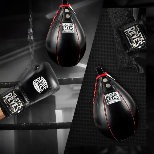 Vista 4 de CLETO REYES Plataforma de cuero de perforación bolsa de velocidad para boxeo, MMA, Muay Thai, equipo de entrenamiento