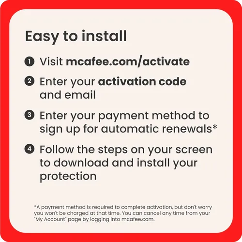 Vista 5 de McAfee Protección total 2023 1 dispositivo Exclusivo de Amazon Software de seguridad antivirus de Internet VPN, administrador