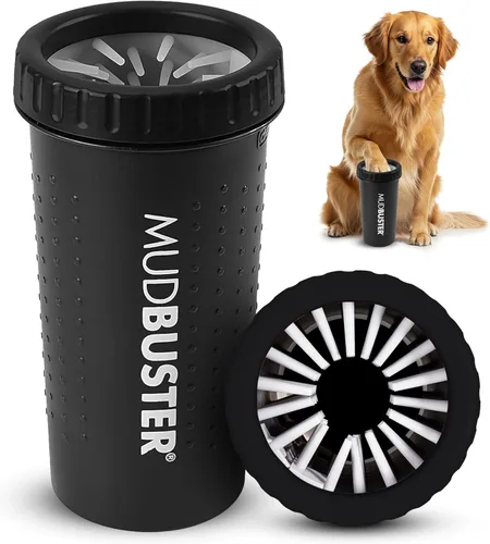 Vista 19 de Dexas MudBuster - Limpiador portátil para patas de perro, solución de limpieza grande verde para suministros premium para mascotas