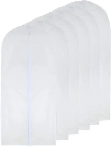 Vista 35 de Bolsas transparentes para colgar ropa de viaje (juego de 6) bolsas de traje para almacenamiento de ropa, bolsas de almacenamiento de ropa, funda