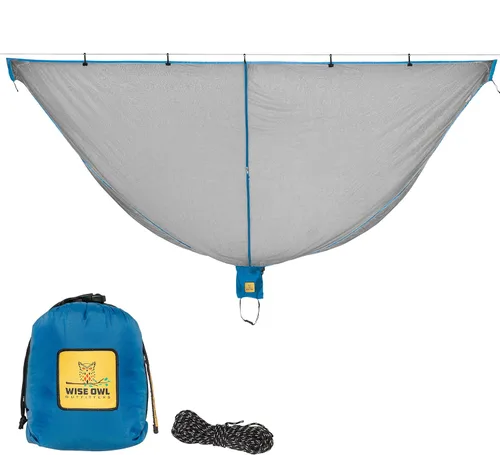 Vista 12 de Wise Owl Outfitters Hamaca con Mosquitero – Red de Mosquitos para Hamaca, Mosquitera Ligera para Acampar, Senderismo, Mochilero, Uso en Bosque y al