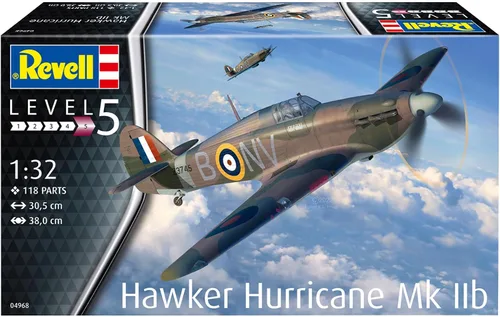 Vista 2 de Revell 04968 Hawker Hurricane Mk IIb 1:32 Escala sin construir/sin pintar Kit de modelo de plástico