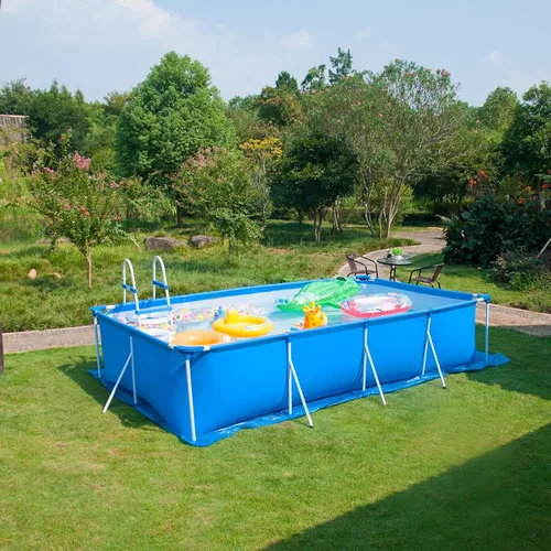 Vista 5 de codree Paños rectangulares de suelo para piscina, 9.7 x 6.7 pies, tela de polietileno impermeable para el suelo, lona cuadrada resistente al polvo