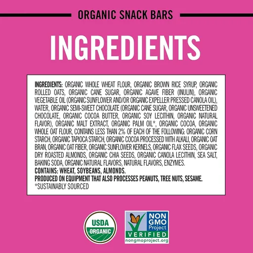 Vista 2 de Dave's Killer Bread Barritas orgánicas de aperitivos, paquete variado (1 bombón de brownie de cacao, 1 avena y miel con sabor a rabia) paquete de 2