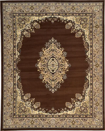 Vista 68 de Rugs.com, colección Amaya - Alfombra de pelo medio marrón de 2 x 3 pies perfecta para entradas, cocinas, rincones para desayunar, piezas de realce