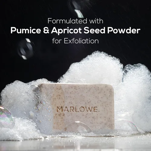 Vista 3 de MARLOWE. Jabón exfoliante corporal No. 102 de 7 onzas (12 barras), madera Oud, barra de jabón exfoliante con manteca de karité, aceite de oliva