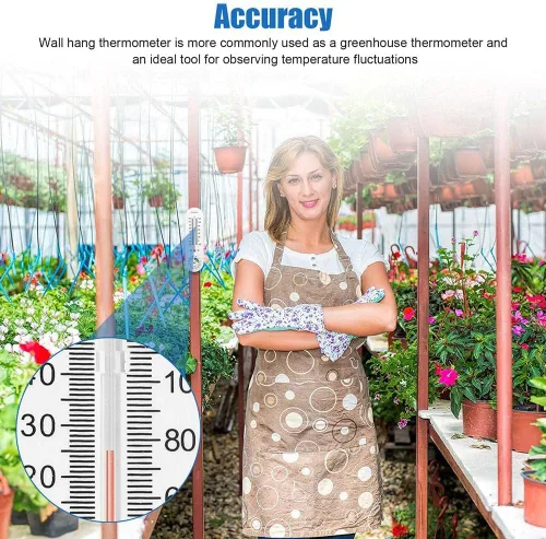 Vista 6 de Termómetro higrómetro para exteriores/interiores, medidor de humedad, termómetros de temperatura y humedad con Celsius/Fahrenheit (℃/℉) para patio