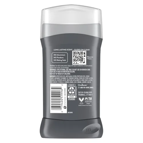 Vista 2 de DOVE MEN + CARE Paquete de 3 desodorantes de eucalipto silvestre sin aluminio para hombres, 3 onzas