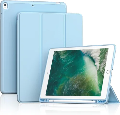 Vista 21 de ProCase Funda Inteligente para iPad Air de 10,5" 3ª Generación 2019 / iPad Pro 2017, Funda Delgada con Soporte con Parte Trasera Translúcida Negro