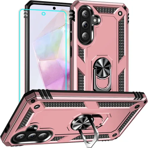 Vista 27 de Yiakeng Funda para Galaxy A32 5G, Samsung A32 5G, fundas protectoras de grado militar con anillo para Samsung Galaxy A32 5G (verde militar)