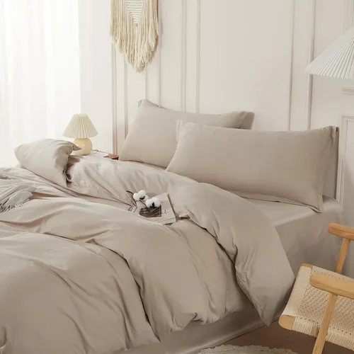 Vista 82 de SAPHREAS Juego de funda de edredón de algodón, tamaño King, a cuadros color gris oscuro y gris, geométrico, 3 piezas, 1 funda de edredón y 2 fundas