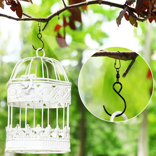 Vista 4 de Jetec 20 ganchos giratorios giratorios de viento de 360 grados, doble hilado, suministros de campanilla, ganchos giratorios para colgar con caja