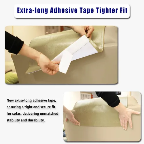 Vista 4 de Funda Antideslizante para Reposacabezas de Fundas de Muebles, Protector de Reposacabezas de Piel Sintética para Silla Reclinable, Funda Protectora