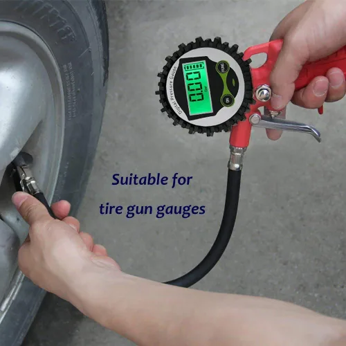 Vista 6 de Manómetro digital de baja presión con conector inferior NPT de 1/4" y protector de goma por Uharbour, 5-60 psi, precisión 1%, resolución 0.1psi