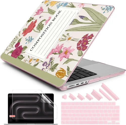 Vista 24 de DONGKE Funda para M5 MacBook Pro de 14 pulgadas 2025 2024-2021 M4 M3 M2 M1, cubierta de carcasa dura de plástico compatible con A3434 A3112 A3401