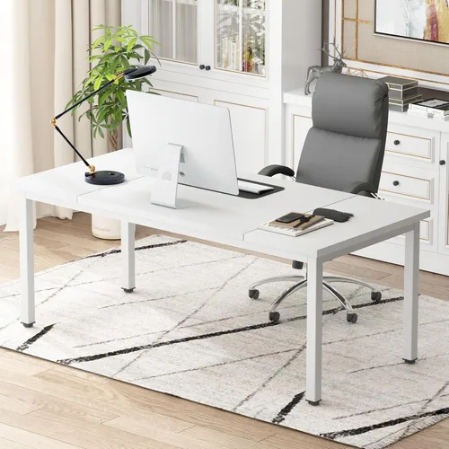 Vista 228 de DlandHome Escritorio pequeño para computadora de 31.5 pulgadas, mesa de escritura para espacios pequeños, mesa de estudio, escritorio para Negro