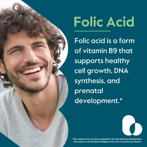 Vista 2 de BESTVITE Ácido fólico 1000mcg (vitamina B9) (240 cápsulas vegetarianas) - Sin fosfato dicálcico - Sin estearatos - Sin dióxido de silicio - Sin OMG