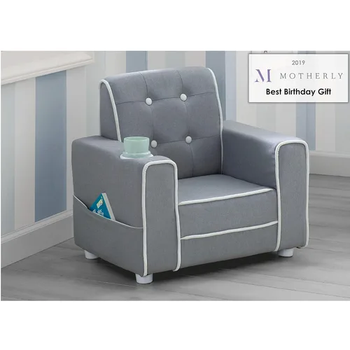 Vista 19 de Delta Children Chelsea Kids - Silla tapizada con soporte para tazas, color rosa