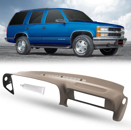 Vista 10 de DashSkin Funda de tablero de plástico moldeado compatible con C1500 K1500 Tahoe Suburban Yukon 1997-2000 y 1997-2000 Escalade en negro - Fabricado