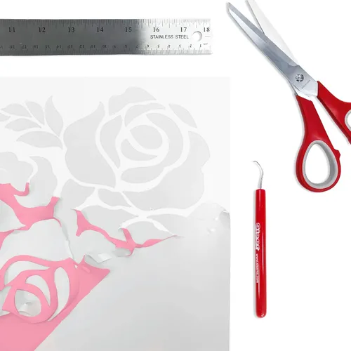 Vista 4 de Siser EasyWeed Rollo de vinilo de transferencia de calor de 11.8 pulgadas x 2 pies, compatible con Siser Romeo/Juliet y otros cortadores