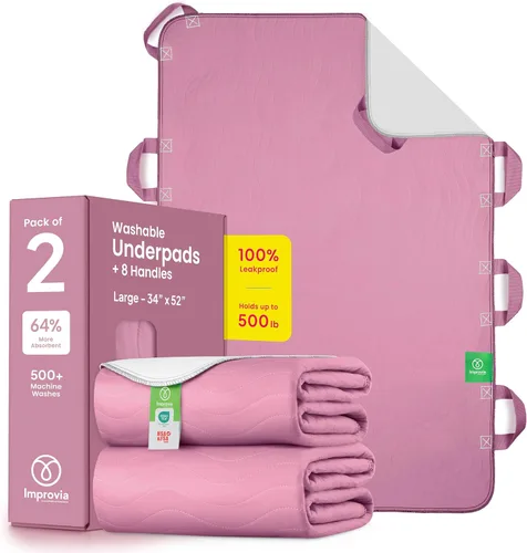 Vista 12 de Improvia Almohadilla de cama de posicionamiento, con 8 asas reforzadas, de secado rápido, lavable, impermeable, para levantar, girar, trasladar