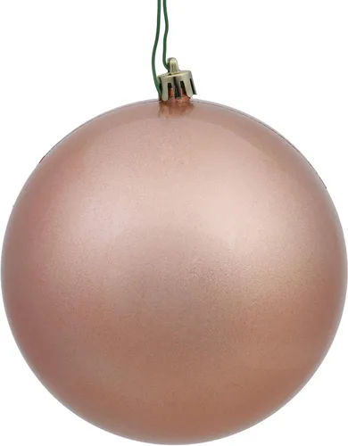 Vista 63 de Vickerman Esfera de adorno de Navidad de 10 pulgadas con acabado de caramelo, plástico inastillable, resistente a los rayos UV, decoración de árbol