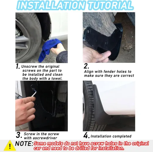Vista 7 de Cenna Aletas de barro para Nissan X-Trail (2022-2023), protección contra salpicaduras sin perforación, instalación para todo tipo de clima